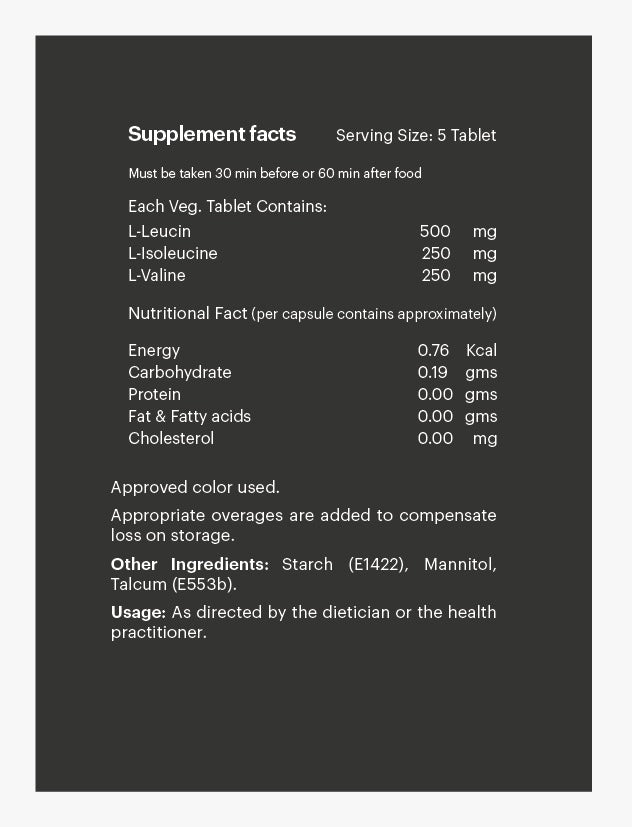 Amura BCAA - Supplement Facts