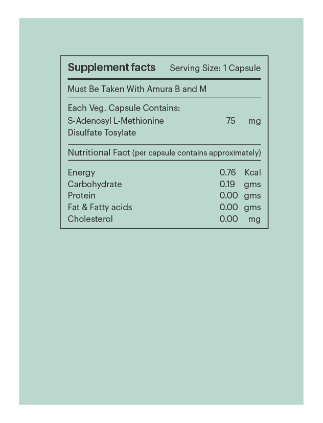 Amura SAMe - Supplement Facts