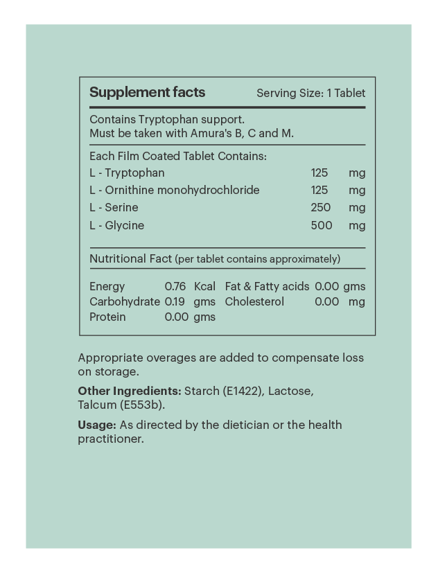 Amura T - Supplement Facts