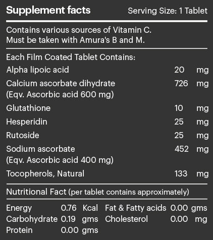Amura C - Supplement Facts